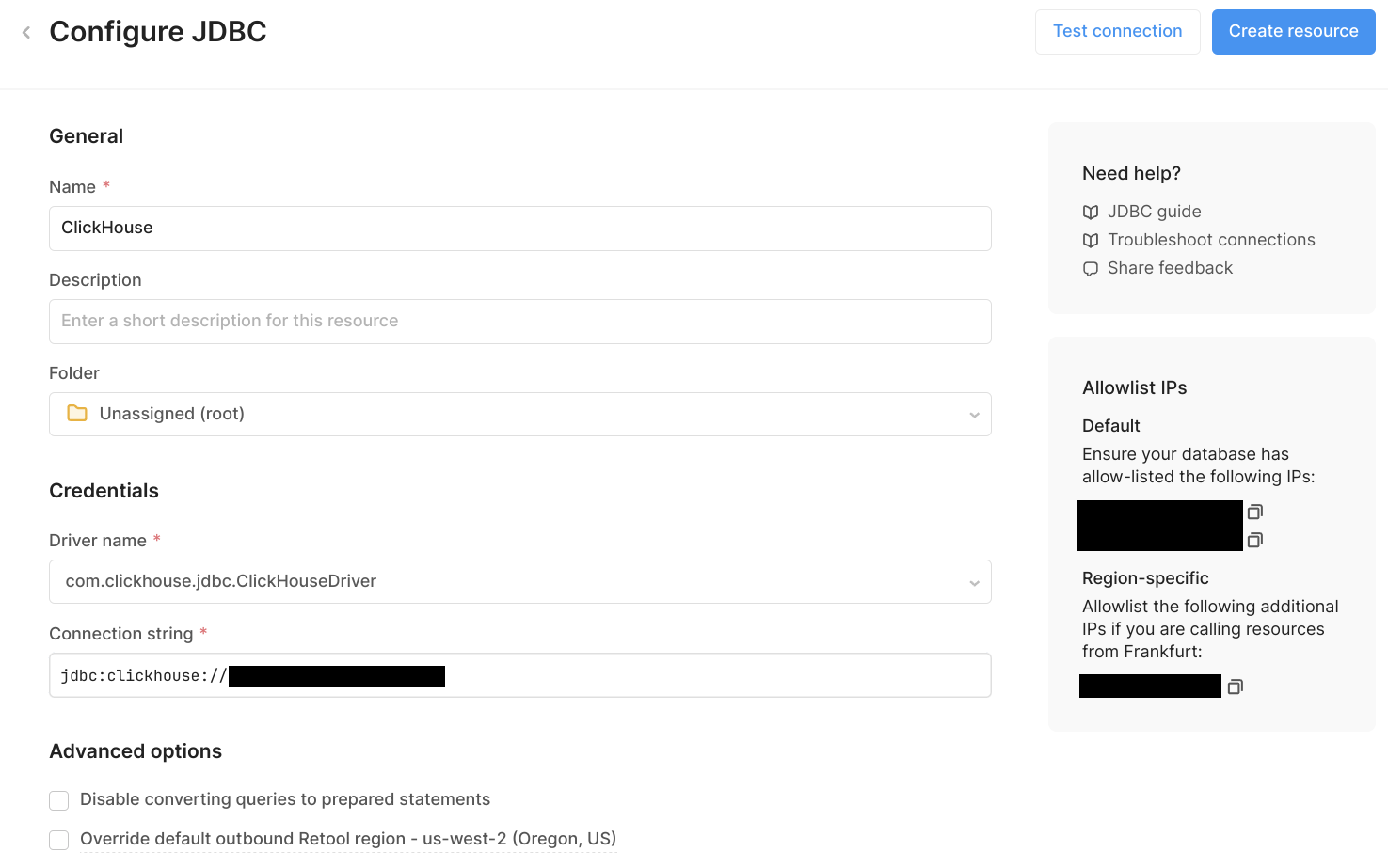 Specifying your credentials - Zoomed